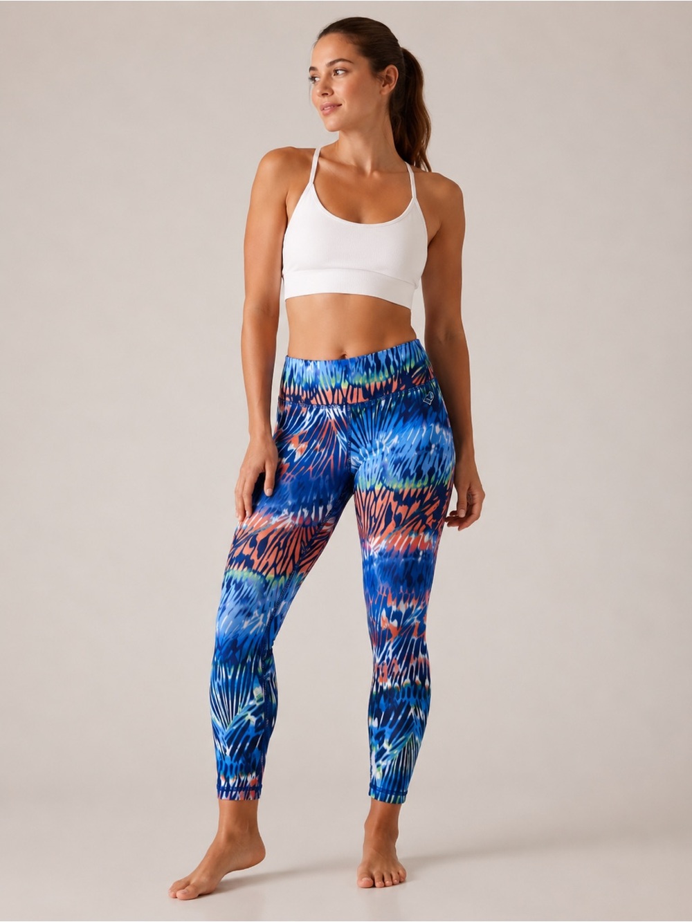 Women’s Blue Yoga Athletic Running Capri Leggings Size Small